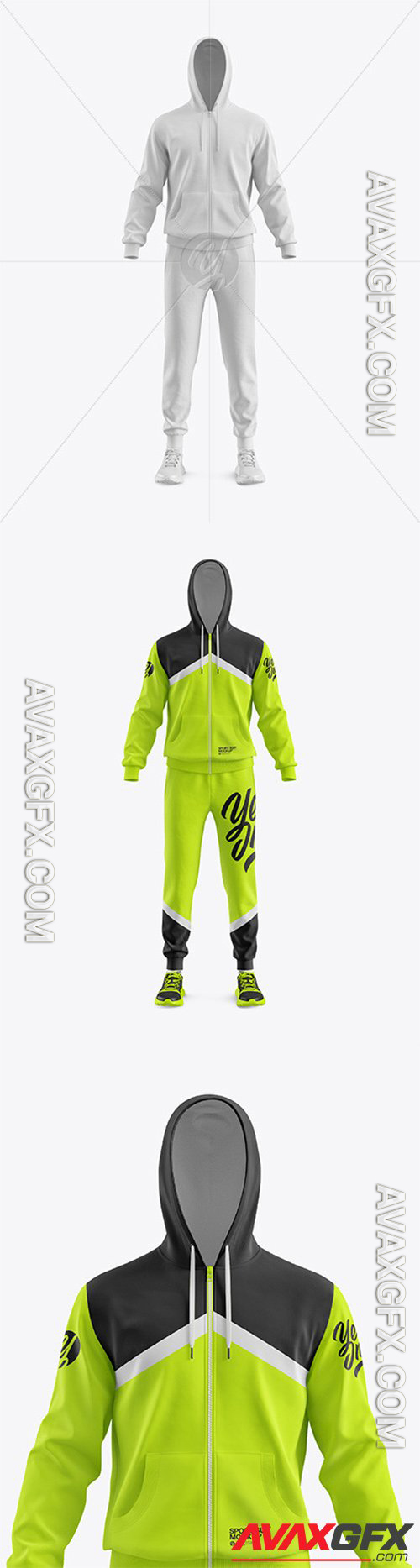 Men's Sport Suit Mockup - Front View 56528