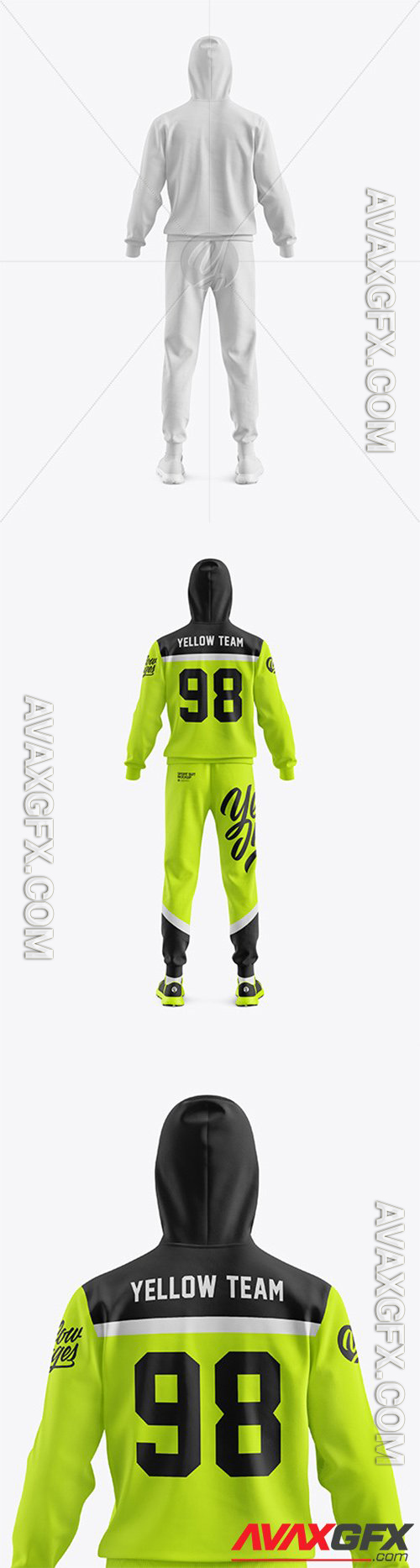 Men's Sport Suit Mockup - Back View 56604
