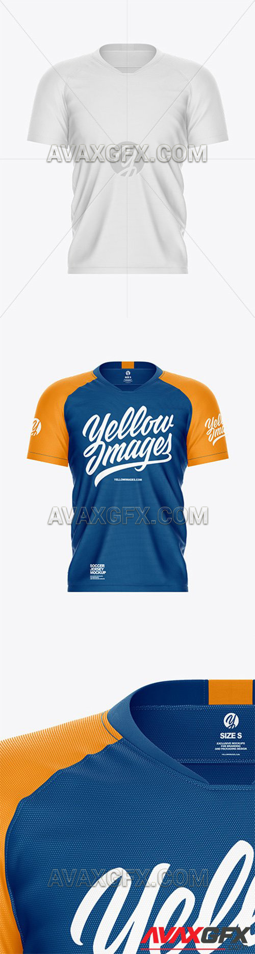 Men’s Soccer Jersey Mockup - Front View 57454