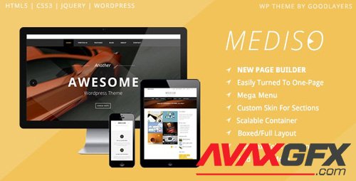 ThemeForest - Mediso v1.2.3 - Corporate / One-Page / Blogging WP Theme - 7265623