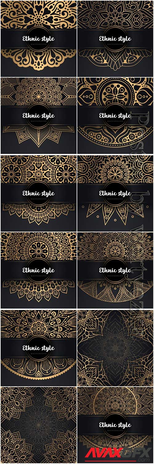 Mandala seamless pattern, islamic vector background # 8