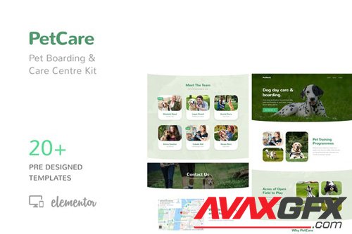 ThemeForest - PetCare v1.0 - Pet Boarding and Care Centre Template Kit (Update: 7 May 20) - 25888025