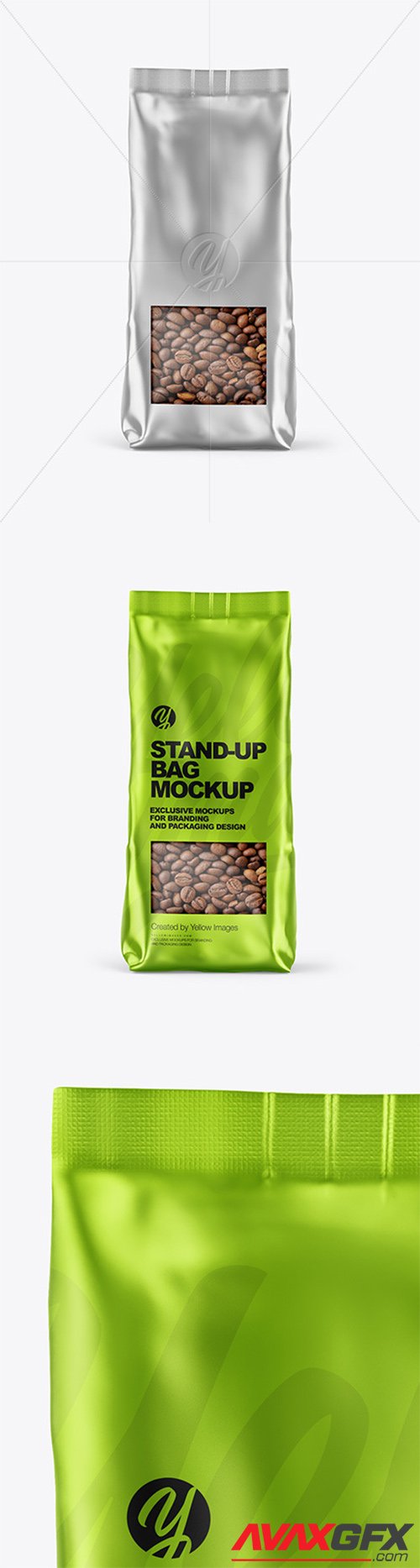 Metallic Stand-up Bag Mockup 59659