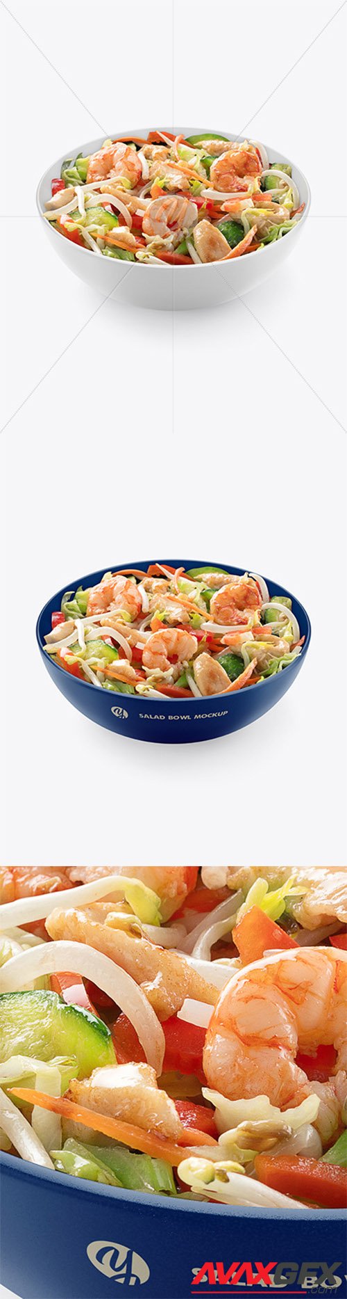 Salad w/ Shrimps in a Bowl Mockup 60725