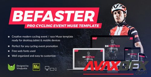 ThemeForest - BeFaster v1.0 - Pro Cycling Mountain Bike Event / Race / Competition Muse Template - 15209590