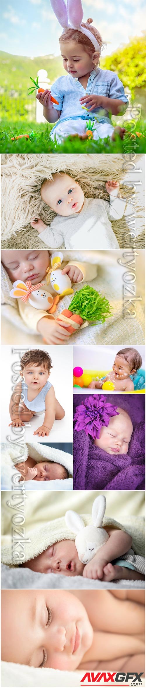 Funny little kids stock photo