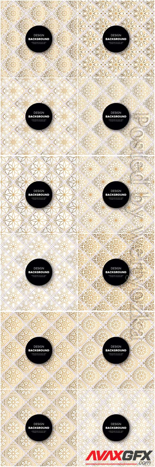 Mandala seamless pattern, islamic vector background # 26