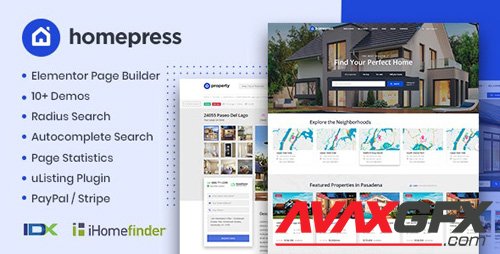 ThemeForest - HomePress v1.1.9 - Real Estate WordPress Theme - 23980909 - NULLED