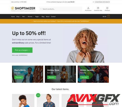 Shoptimizer v2.1.3 - Fastest WooCommerce WordPress Theme