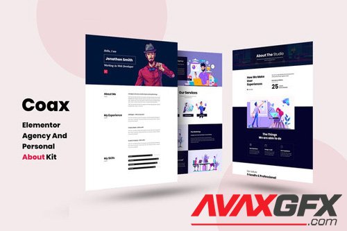 ThemeForest - Coax v1.0 - Agency And Personal About Us Elementor Template Kit - 25900196