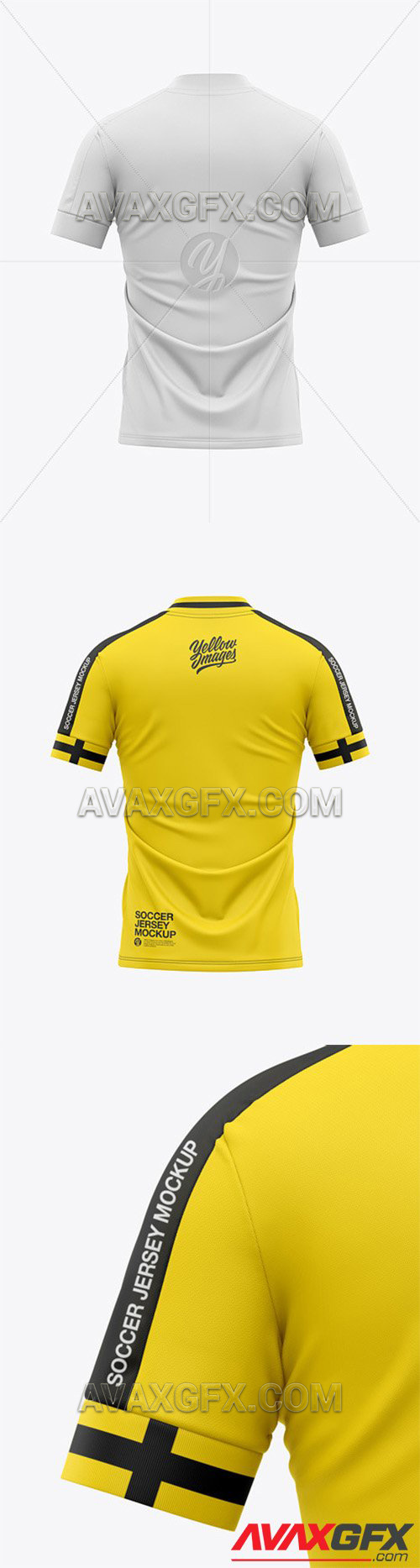 Men’s Soccer Jersey T-Shirt Mockup - Back View 60643