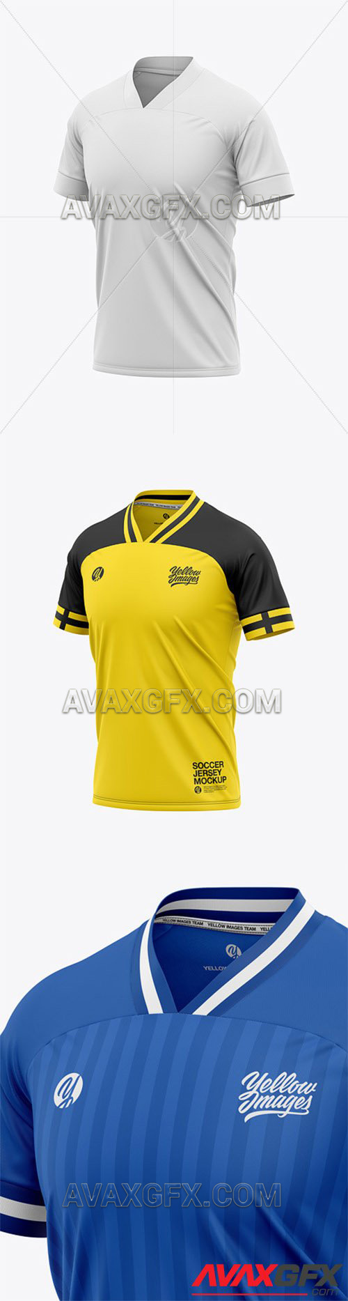 Men’s Soccer Jersey T-Shirt Mockup - Front Half-Side View 60833