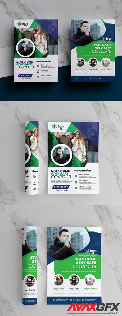 COVID-19 Health Awareness Flyer Layout Pack 348953062
