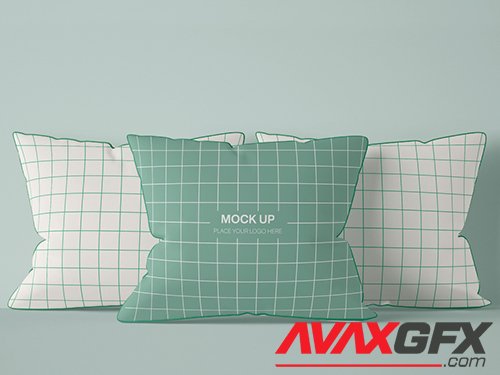 Three Square Pillow Mockup 348978116