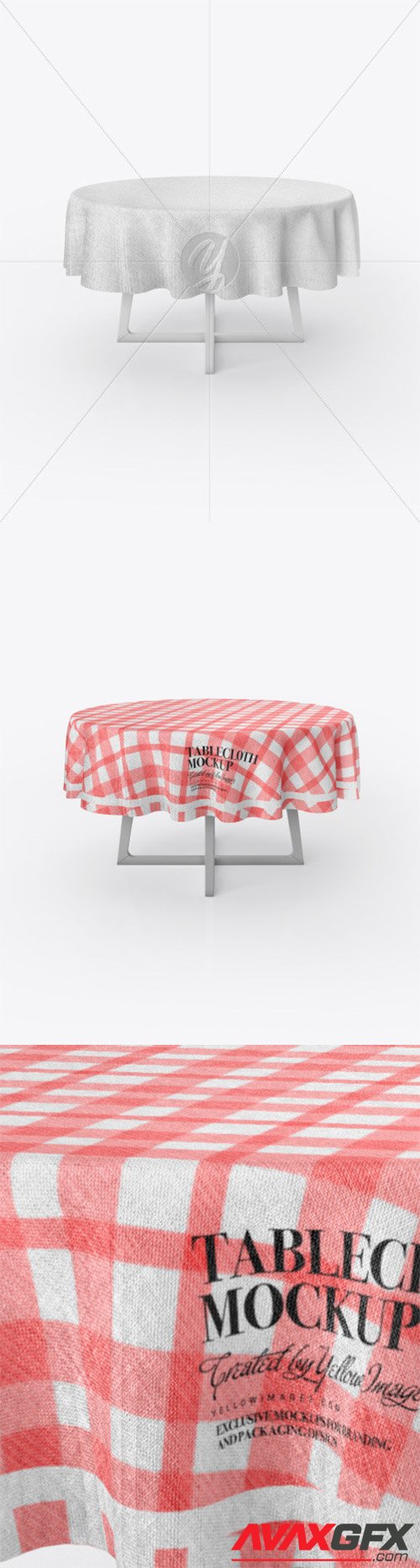Tablecloth on Table Mockup 56800