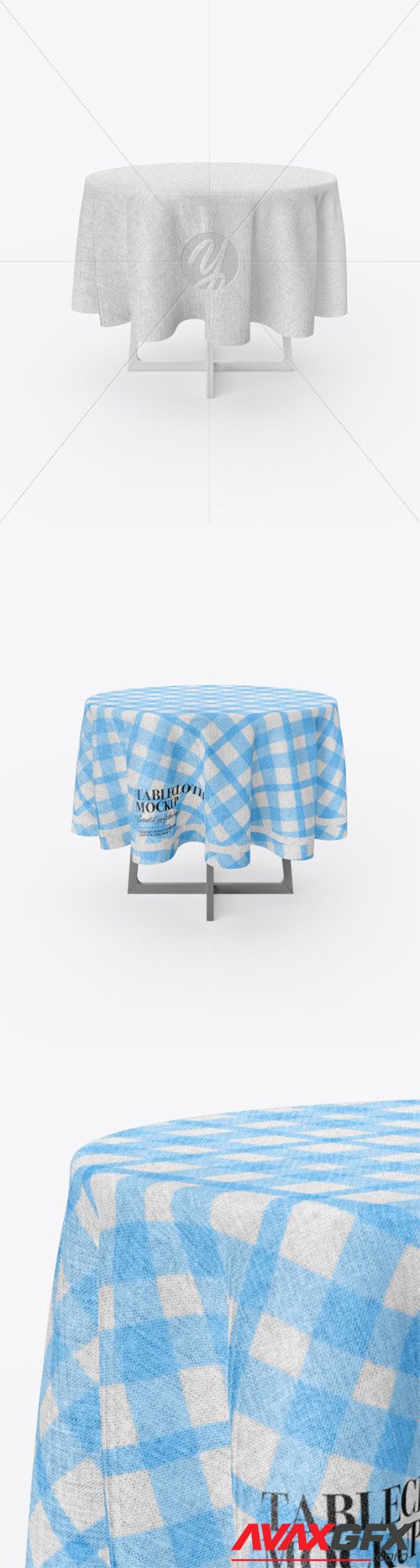 Tablecloth on Table Mockup 56859