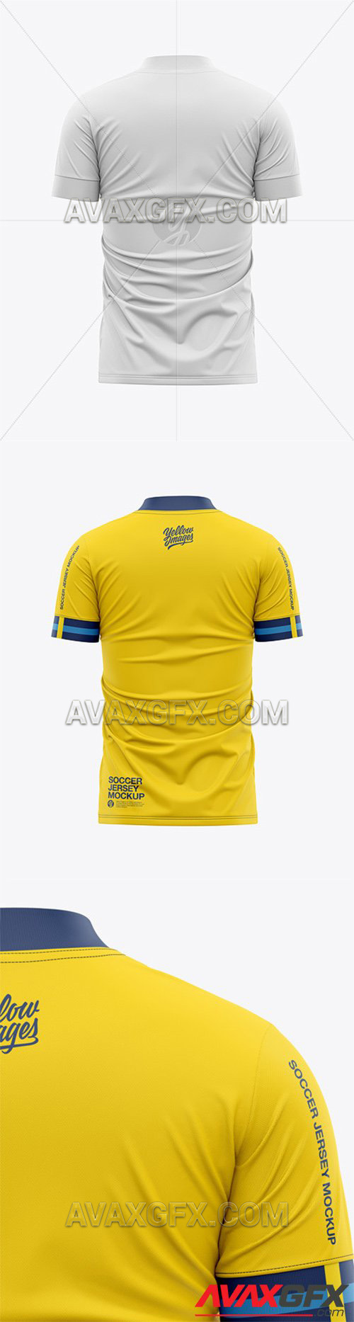 Men’s Soccer Jersey T-Shirt Mockup - Back View 56417