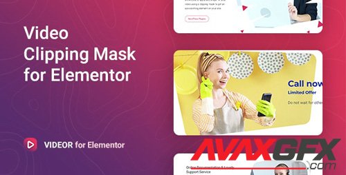 CodeCanyon - Videor v1.0.0 - Video Clipping Mask for Elementor - 26771985