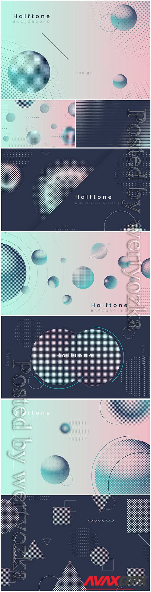 Halftone gradient vector background