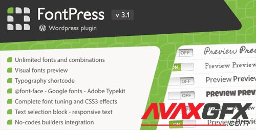 CodeCanyon - FontPress v3.1 - Wordpress Font Manager - 1746759