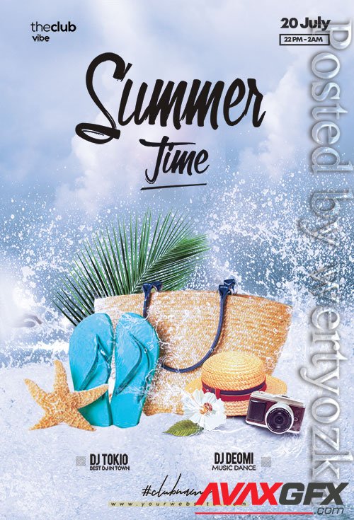 Summer Splash Paty - Premium flyer psd template