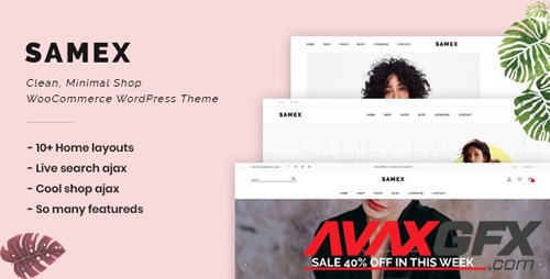 ThemeForest - Samex v1.5 - Clean, Minimal Shop WooCommerce WordPress Theme - 24109197