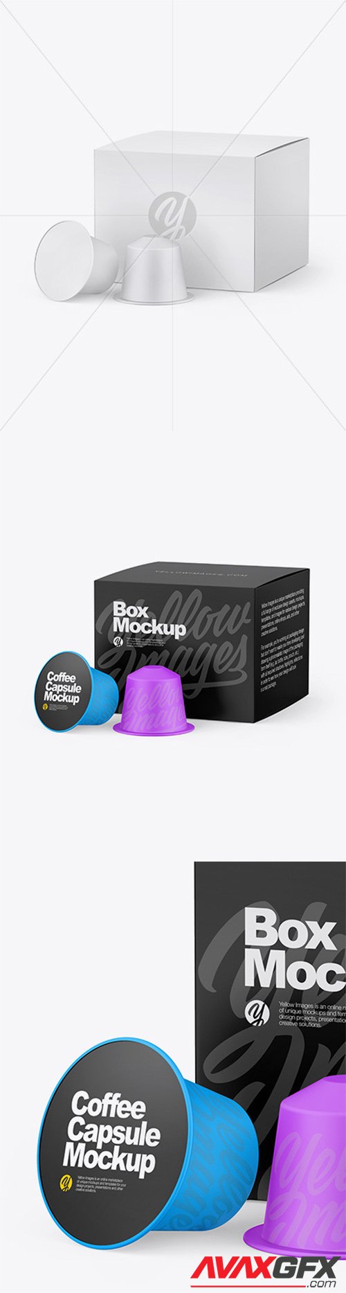 Paper Box W/ Coffee Capsules Mockup 58321