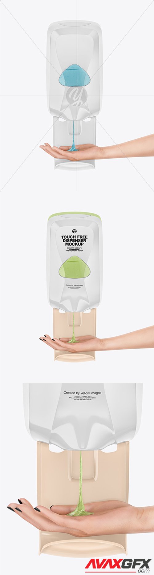 Sanitizer Dispenser with Hand Mockup 59608