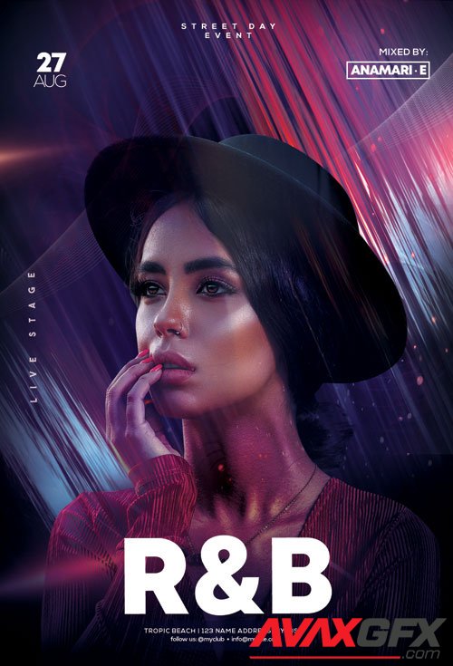 R&B Weekend Event - Premium flyer psd template