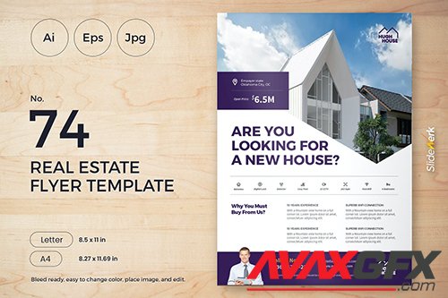 Real Estate Flyer Template 74 - Slidewerk