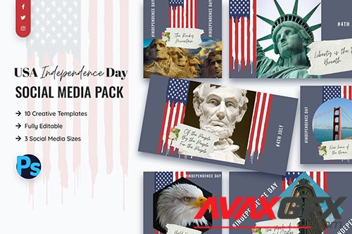USA Independence Day Social Media Template