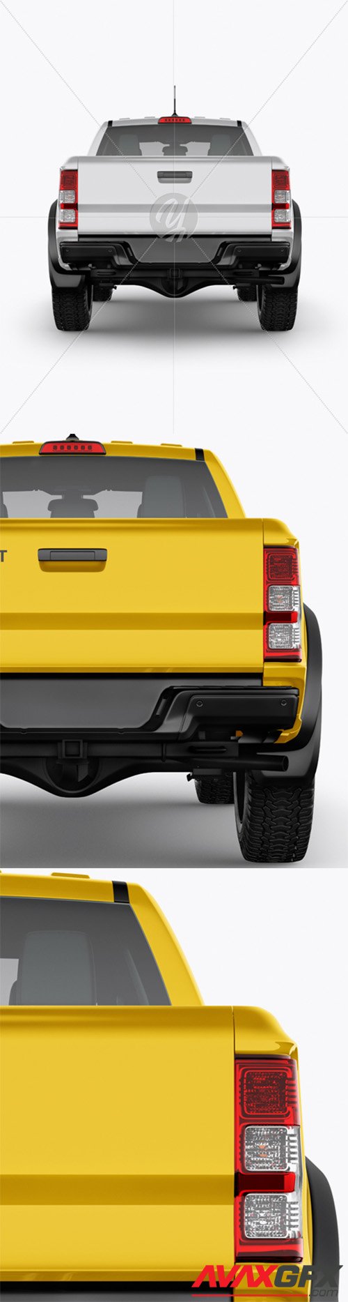 Pickup Truck Mockup - Back View 30285