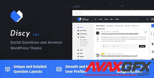 ThemeForest - Discy v4.1 - Social Questions and Answers WordPress Theme - 19281265 - NULLED