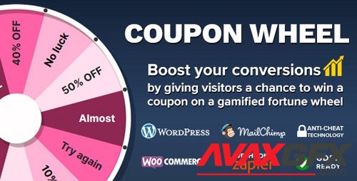 CodeCanyon - Coupon Wheel For WooCommerce and WordPress v3.3.0 - 20949540