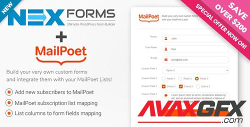 CodeCanyon - MailPoet for NEX-Forms v7.5.1 - 26950120