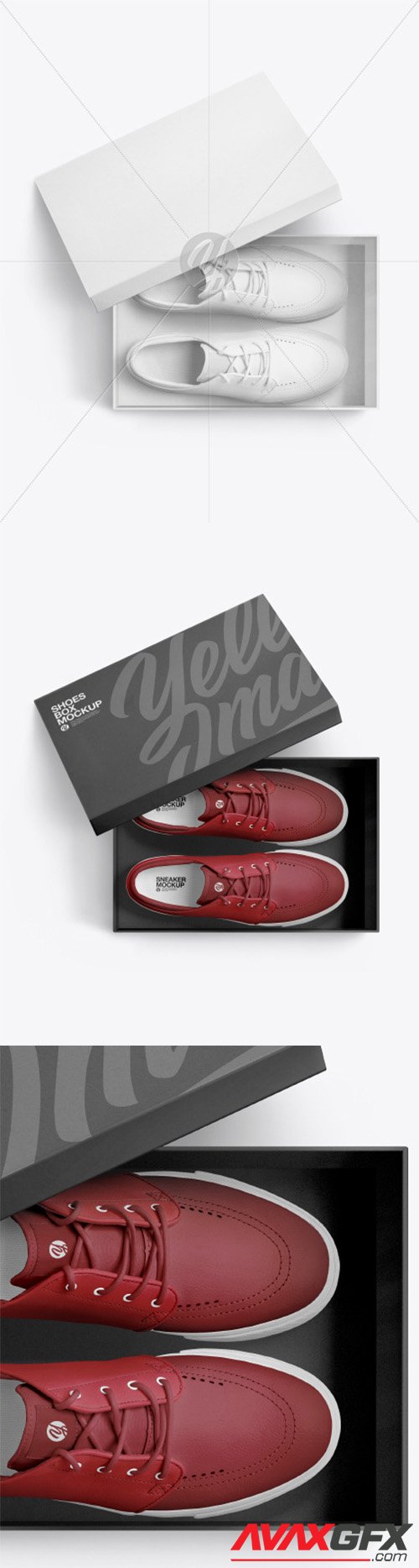 Sneakers Shoes w/ Box Mockup 60996