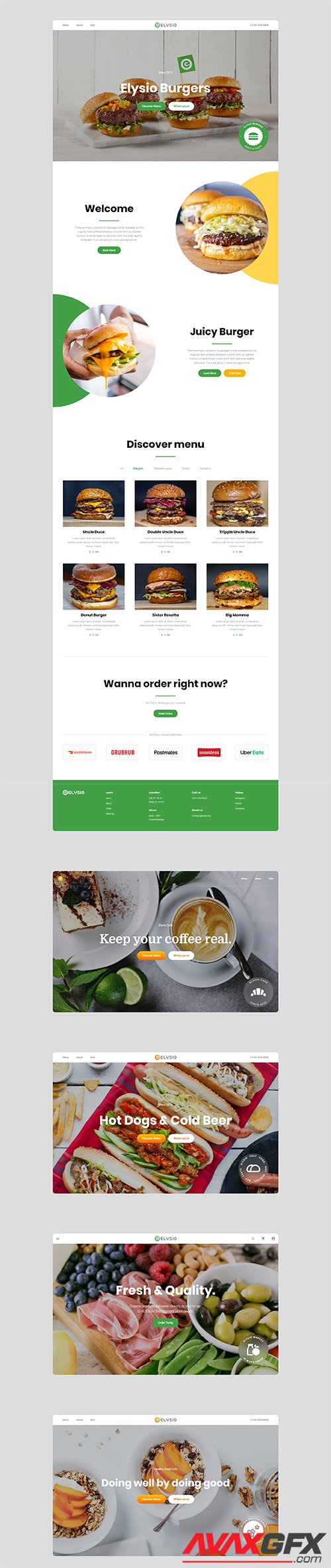 Elysio - Food Web UI Kit