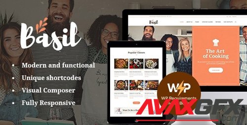 ThemeForest - Basil v1.3.1 - Cooking Classes and Workshops WordPress Theme - 19324784