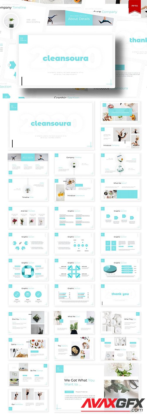 Cleansoura | PowerPoint, Keynote, Google Slides Templates