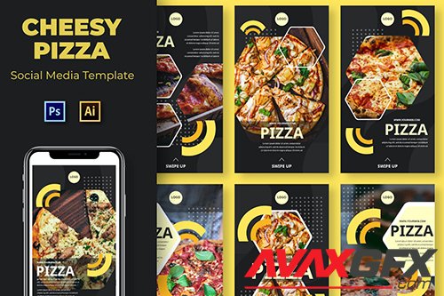 Pizza Cheesy Social Media Template