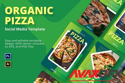 Pizza Organic Social Media Template