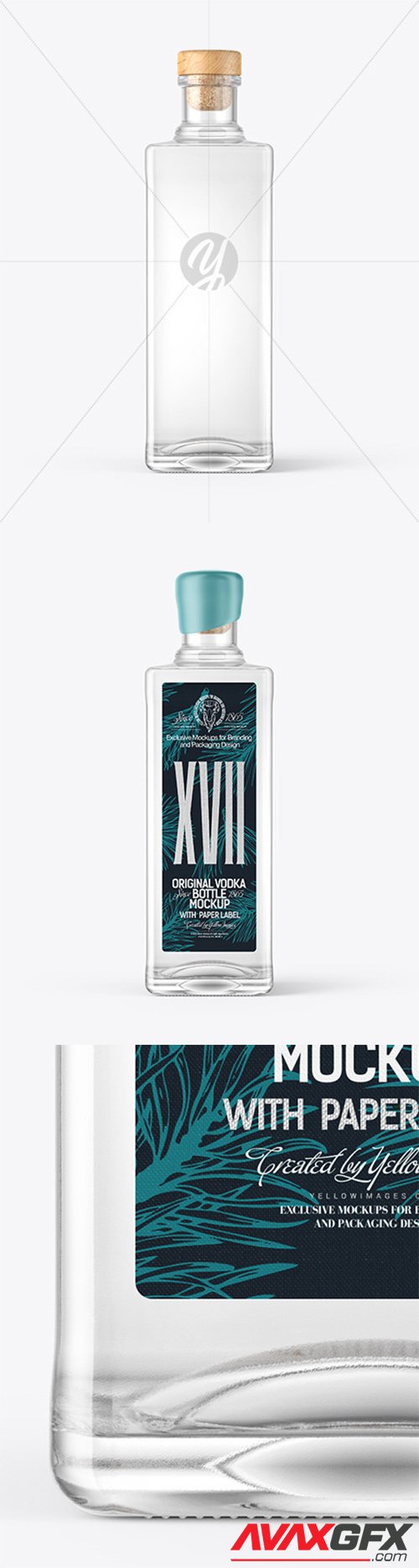 Square Vodka Bottle Mockup 61300