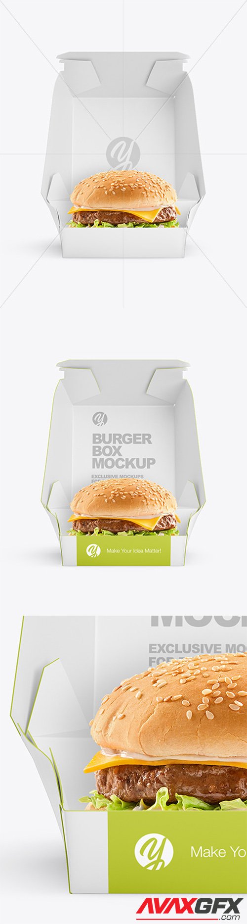 Burger In Box Mockup 61279