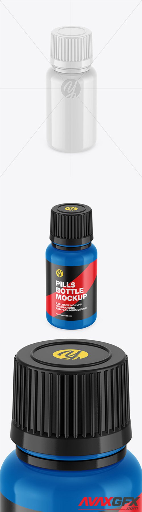 Glossy Pills Bottle Mockup 61257