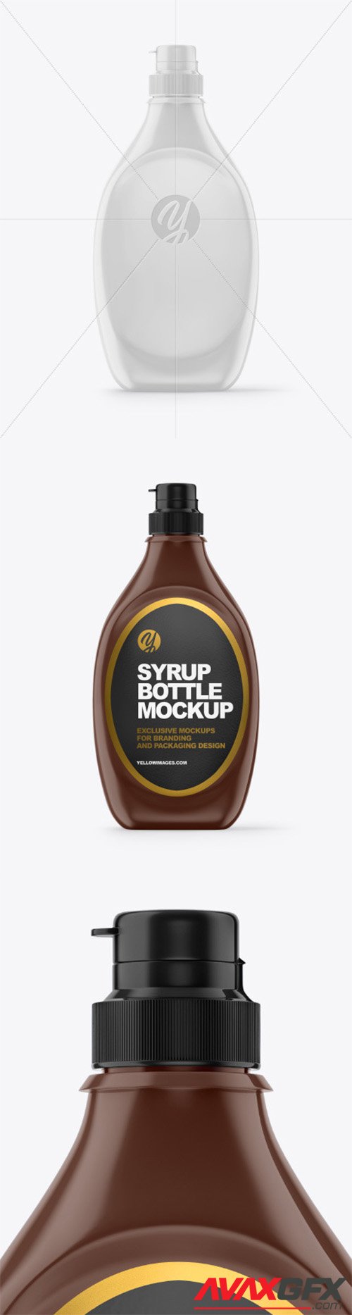 Glossy Plastic Syrup Bottle Mockup 61347