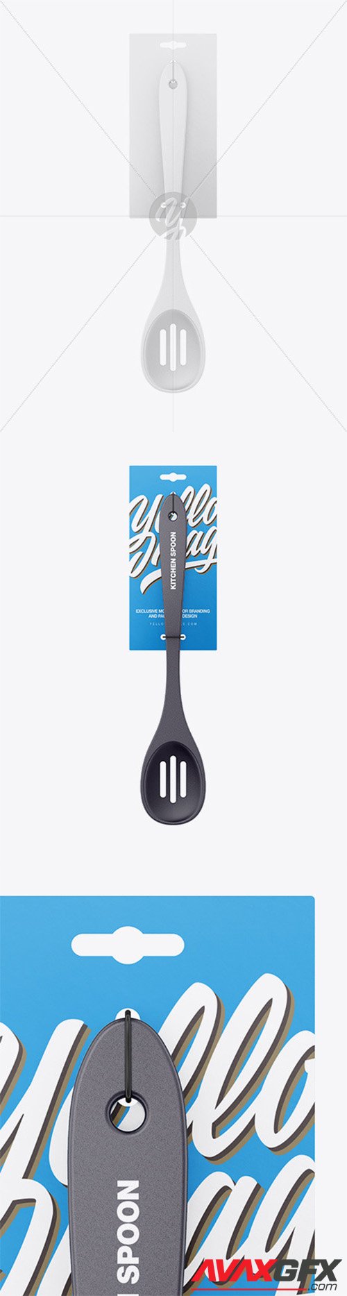 Plastic Kitchen Slotted Spoon Mockup 61248