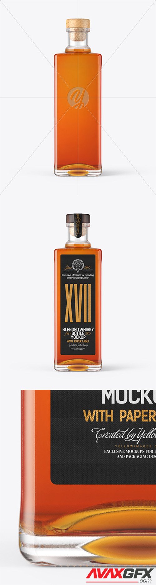 Square Whiskey Bottle Mockup 61240