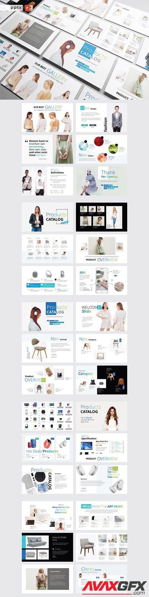 PRODUCTS CATALOG - PowerPoint, Keynote, Google Slides