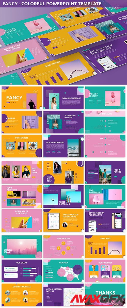 Fancy - Colorful Powerpoint Template
