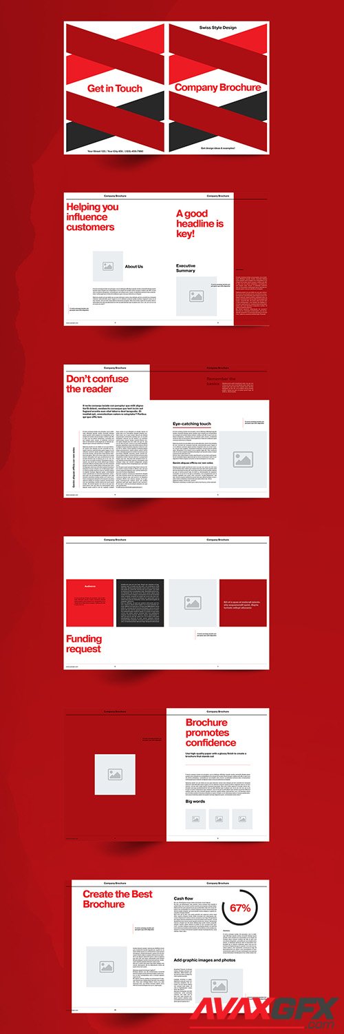 Red Company Brochure Layout 355220898